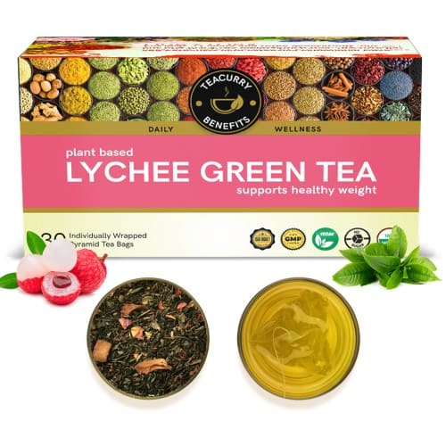 Lychee Green Tea - Helps with Weight Loss and Lower Cholesterol